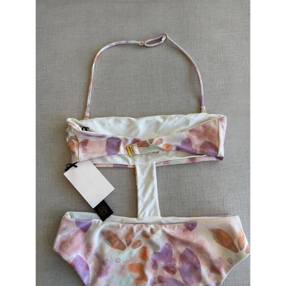 Sofia Richie x House of Harlow 1960 Kodi One Piece 70s Watercolor Medium - Picture 5 of 7